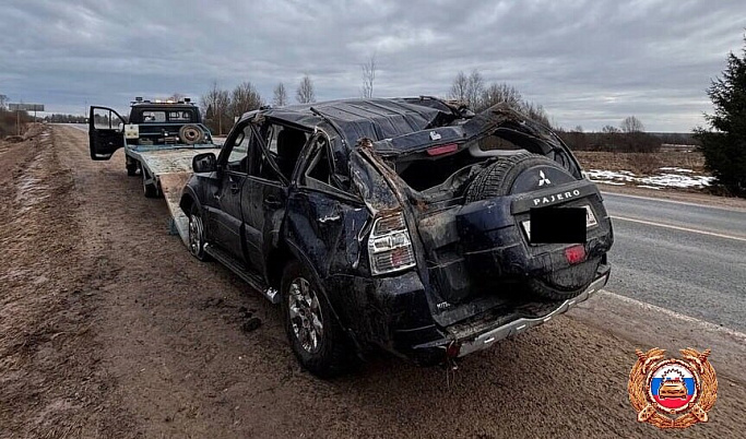 В Рамешковском округе водитель не справился с управлением и вылетел в кювет