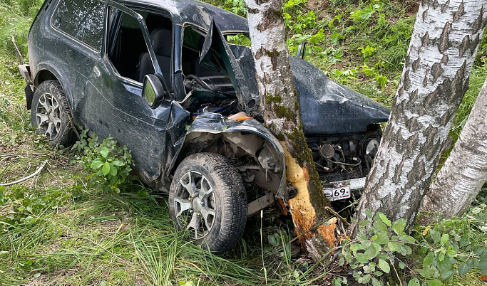 Водитель и пассажир попали в больницу после ДТП в Бежецком районе