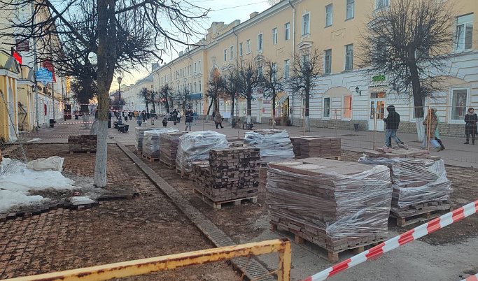 1 апреля начнется второй этап благоустройства улицы Трехсвятской в Твери