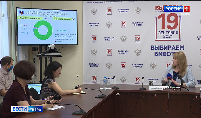 Регистрация кандидатов на предстоящие выборы завершена в Тверской области