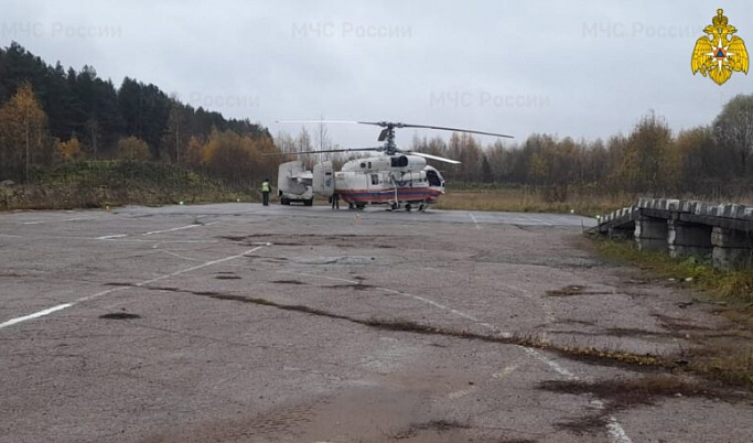 Из Бологовской ЦРБ на вертолете санавиации ребенка экстренно доставили в Тверь